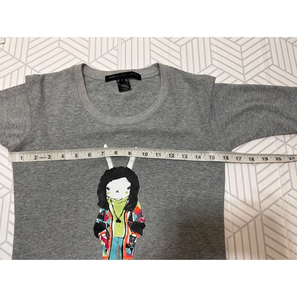 Marc Jacobs Graphic Tee Women's size M fits S Bunny Print Y2K Vintage k - Picture 7 of 9